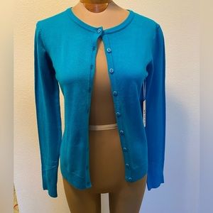 New YeMak Turquoise Cardigan